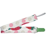 Strawberry Patch Fabric Pacifier Clips