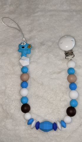 Cookie SILICONE TEETHER CHEWING PACIFIER CLIP XLarge