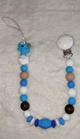 Cookie SILICONE TEETHER CHEWING PACIFIER CLIP XLarge
