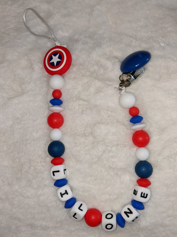 Lil One Hero SILICONE TEETHER CHEWING PACIFIER CLIP XLarge
