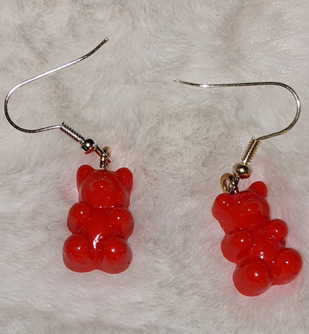 Boutique Earrings Gummy Bears Red