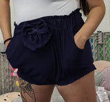 Blue Lightweight Denim Bloomers Shorts with pockets *