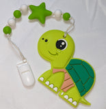 Sea Ocean Critters Silicone Teether Chewing Toy Pacifier Clip
