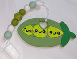Veggies Silicone Teether Chewing Toy Pacifier Clip