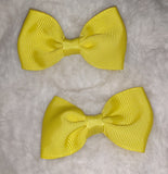 Mini Solid Color Boutique 2 pc 2.5" hair bows set