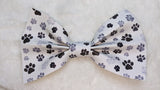 Dog Pup synthetic leather Hair Bows Large 6.5" - 7"