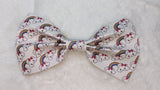 Rainbow synthetic leather Hair Bows Large 6.5" - 7"