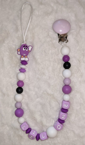 Candy Lil One SILICONE TEETHER CHEWING PACIFIER CLIP XLarge PC1013