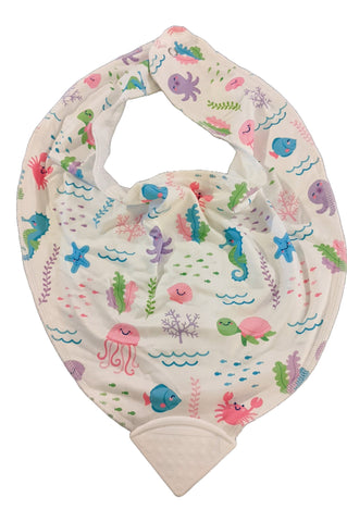 Adult Bandana Teething Drool Bib Under The Sea