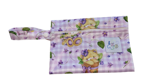 Lilac Sprint Bears Pacifier CARRYING CASE BAG