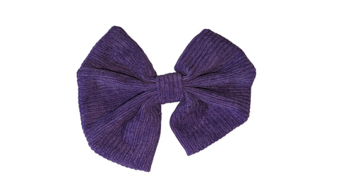 Purple Boutique Fabric Hair Bow