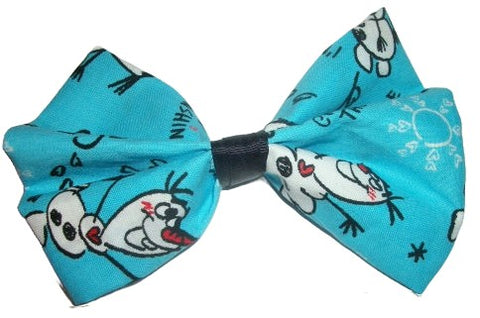 Snowman Boutique Fabric Hair Bow Hairbow HB44