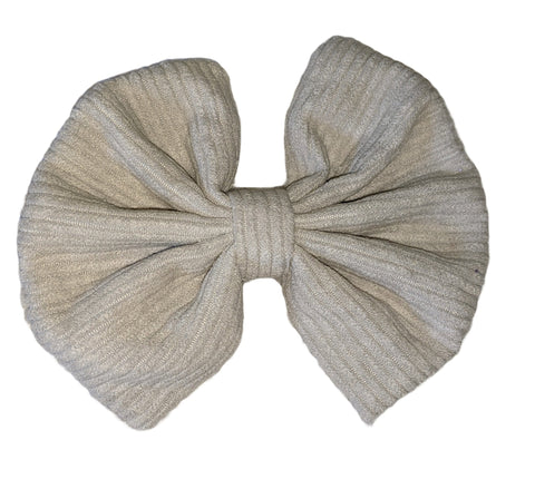 Grey Boutique Fabric Hair Bow