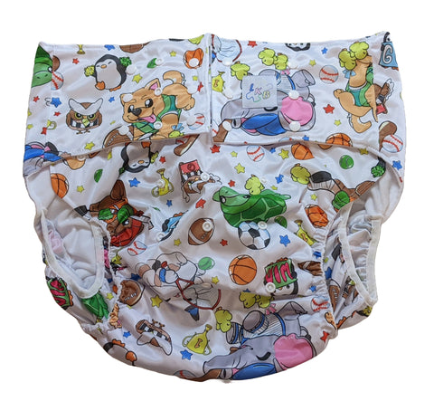 Let's Play Ball Pocket Diaper
