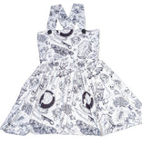 White Goth Suspender Skirt Dress