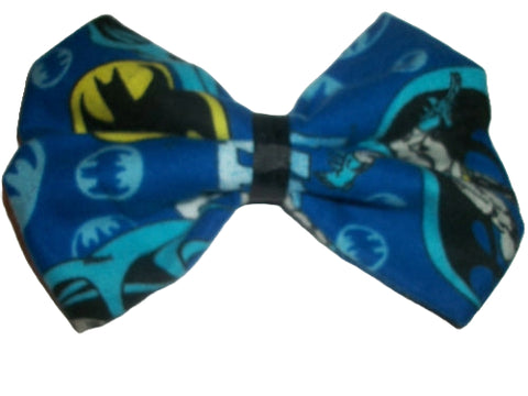 Super Hero Bat Fabric Hair Bow *