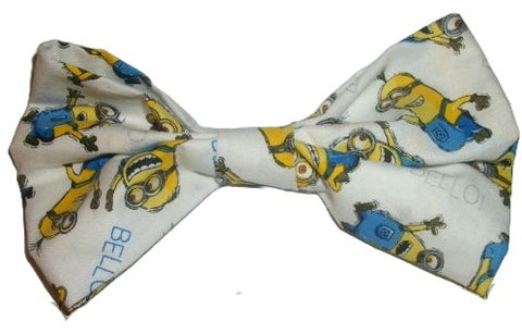 Yellow Guys Fabric Hair Bow *