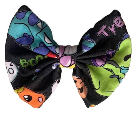 Trick or Treat Dino Black MATCHING Boutique Fabric Hair Bow