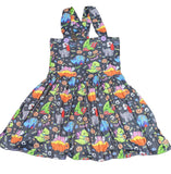 Trick or Treat Dino Jumper Skirt Dress with POCKETS