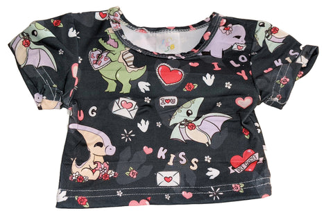 Love Dinosaur Black Stuffy Matching Shirt