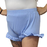 Blue Ruffle Leg Bloomers Shorts