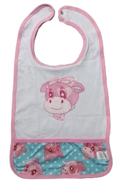 Lil Critters Double Sided Bib with pocket DESIGNED BY KEROKEROKOUHAI