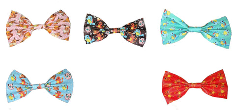 Game Poke synthetic leather Hair Bows Large 6.5" - 7"