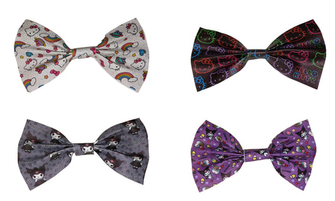 Kitty synthetic leather Hair Bows Large 6.5" - 7"