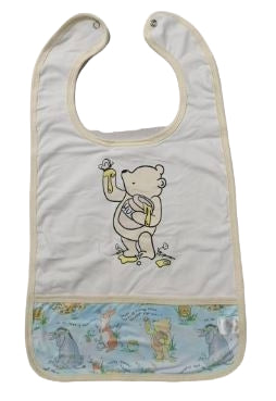 Little Bear Blue Double Sided Bib with pocket Print DESIGNED BY @FaulyOverlord
