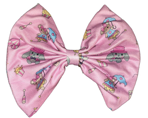 LIL CIRCUS Pink Matching Boutique Fabric Hair Bow