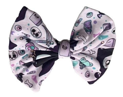 Lil Death MATCHING Boutique Fabric Hair Bow