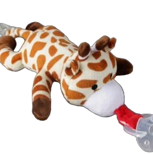 Giraffe 1Pcs Mini Stuffy Soother Pacifier Clip SPC234 M binkie buddies