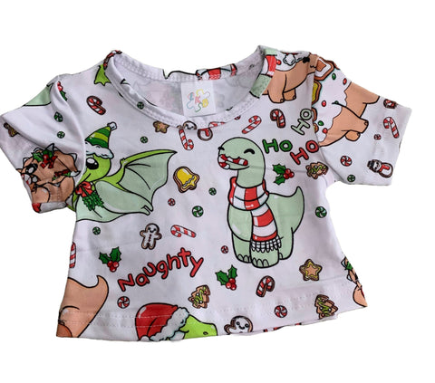 Holiday Dinosaur Stuffy Matching Shirt