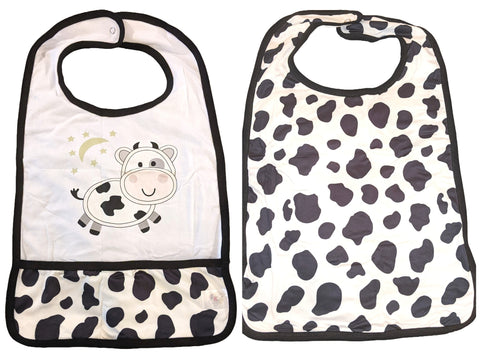Adult Lil Cow Double Sided Bib with pocket
