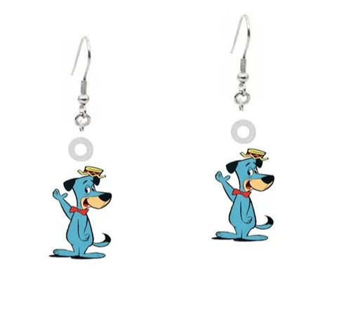 Boutique Earrings Cartoon Blue Dog