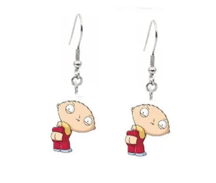 Boutique Earrings Boy Cartoon