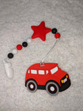 Vehicle Car SILICONE TEETHER CHEWING TOY PACIFIER CLIP