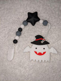 Halloween Ghost SILICONE TEETHER CHEWING TOY PACIFIER CLIP