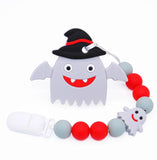Halloween Ghost SILICONE TEETHER CHEWING TOY PACIFIER CLIP