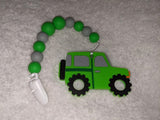 Vehicle Car Silicone Teether Chewing Toy Pacifier Clip