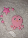 Sea Ocean Critters SILICONE TEETHER CHEWING TOY PACIFIER CLIP