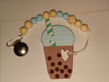 Milk Shake Silicone Teether Chewing Toy Pacifier Clip