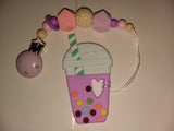 Milk Shake SILICONE TEETHER CHEWING TOY PACIFIER CLIP