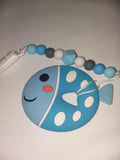 Sea Ocean Critters SILICONE TEETHER CHEWING TOY PACIFIER CLIP