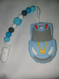 Vehicle Car SILICONE TEETHER CHEWING TOY PACIFIER CLIP