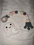 Sea Ocean Critters Silicone Teether Chewing Toy Pacifier Clip