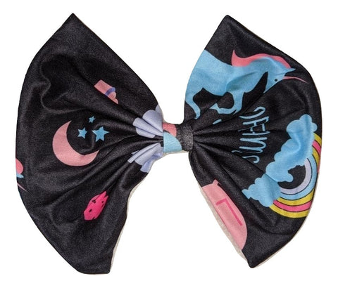 HAPPY UNICORN MATCHING Boutique Fabric Hair Bow