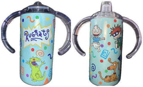 Rugrats New 12 Ounce Stainless Steel Sippy Training Cup With Handle