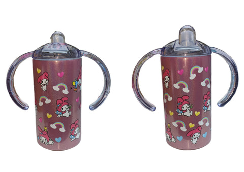 Bunny New 12 Ounce Stainless Steel Sippy Training Cup With Handle