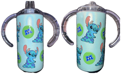 Monsters New 12 Ounce Stainless Steel Sippy Training Cup With Handle